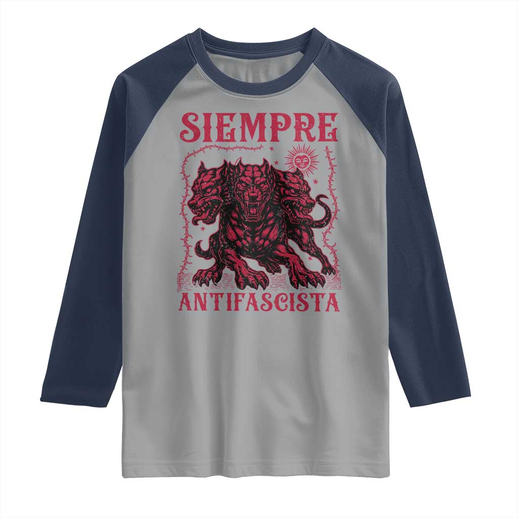 Siempre Antifascista Raglan Shirt Anti Fascism Protest Vintage Hydra Dog