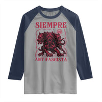 Siempre Antifascista Raglan Shirt Anti Fascism Protest Vintage Hydra Dog