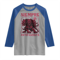 Siempre Antifascista Raglan Shirt Anti Fascism Protest Vintage Hydra Dog