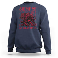 Siempre Antifascista Sweatshirt Anti Fascism Protest Vintage Hydra Dog