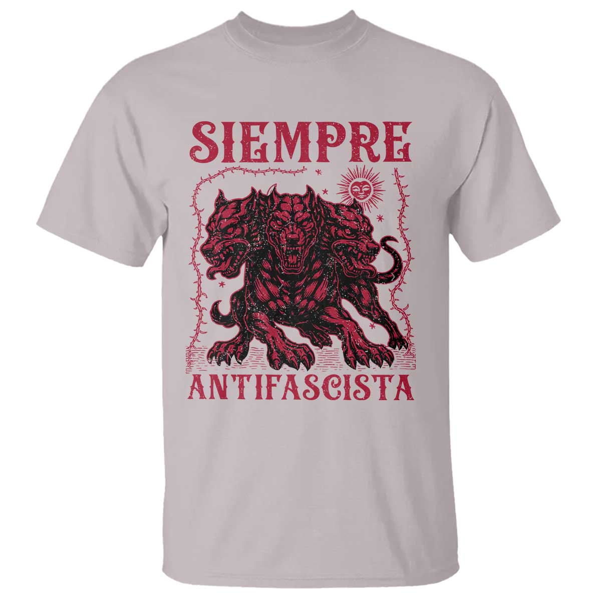 Siempre Antifascista T Shirt Anti Fascism Protest Vintage Hydra Dog