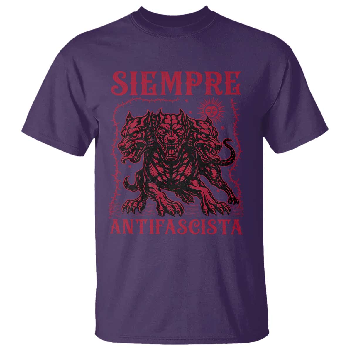 Siempre Antifascista T Shirt Anti Fascism Protest Vintage Hydra Dog
