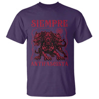 Siempre Antifascista T Shirt Anti Fascism Protest Vintage Hydra Dog
