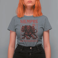 Siempre Antifascista T Shirt For Women Anti Fascism Protest Vintage Hydra Dog
