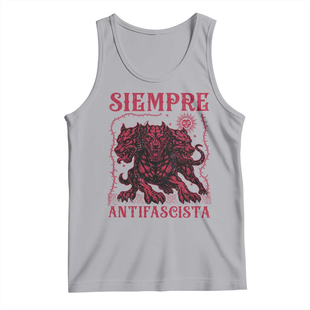 Siempre Antifascista Tank Top Anti Fascism Protest Vintage Hydra Dog