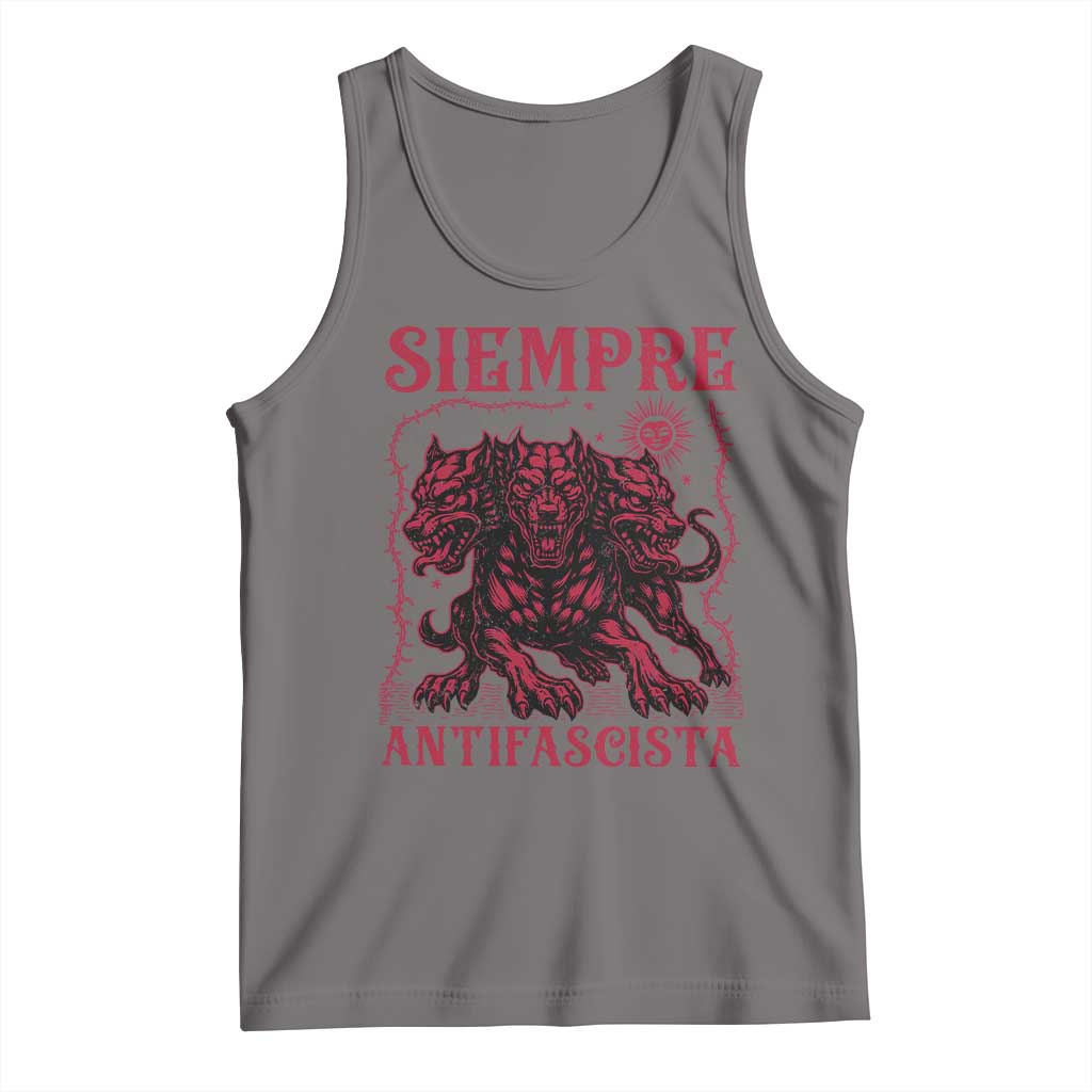 Siempre Antifascista Tank Top Anti Fascism Protest Vintage Hydra Dog
