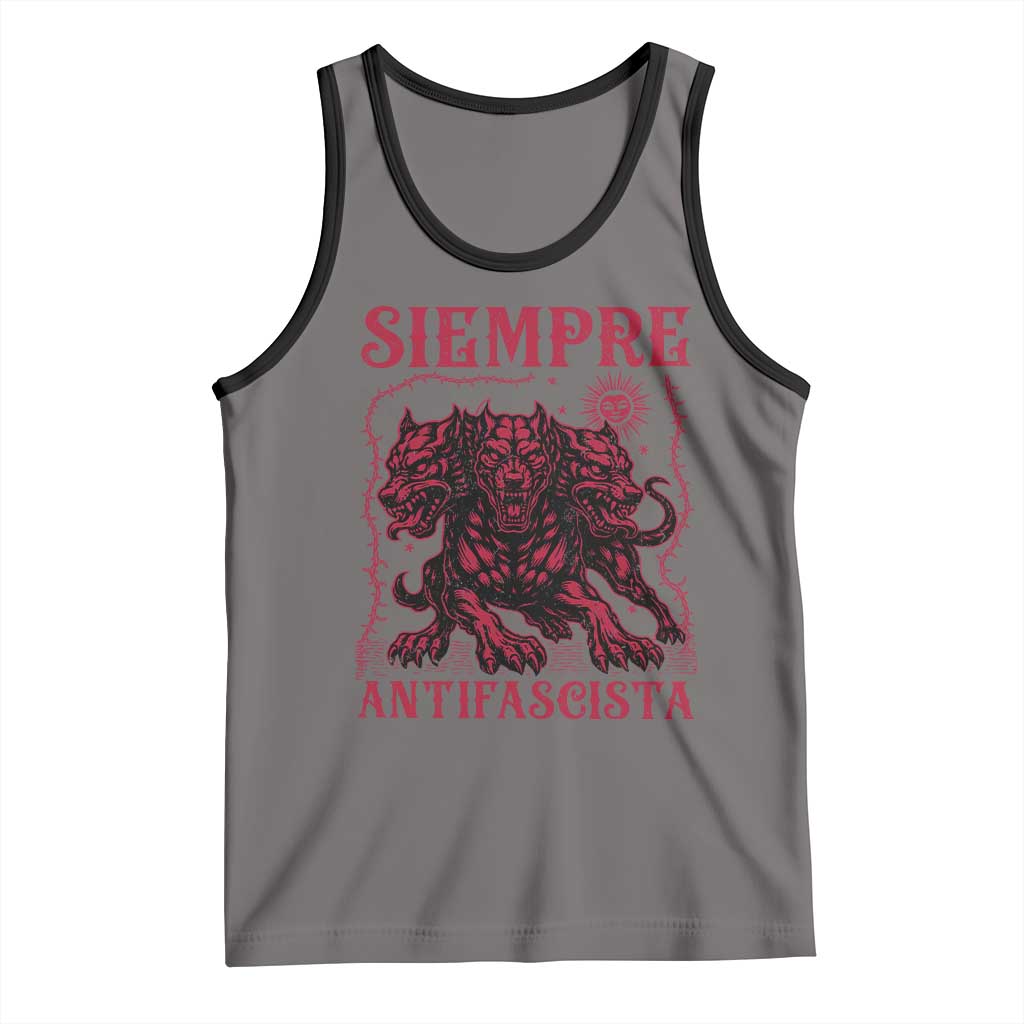 Siempre Antifascista Tank Top Anti Fascism Protest Vintage Hydra Dog