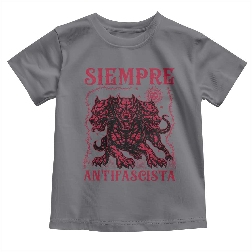 Siempre Antifascista Toddler T Shirt Anti Fascism Protest Vintage Hydra Dog
