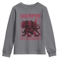 Siempre Antifascista Youth Sweatshirt Anti Fascism Protest Vintage Hydra Dog