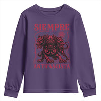 Siempre Antifascista Youth Sweatshirt Anti Fascism Protest Vintage Hydra Dog