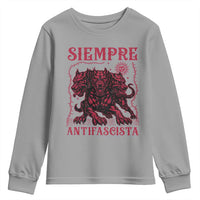 Siempre Antifascista Youth Sweatshirt Anti Fascism Protest Vintage Hydra Dog