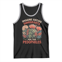Imagine Hating Immirants More Than Pedophiles Tank Top Political Satire Retro Floral