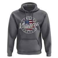 Funny 60th Birthday Hoodie Vintage 1966 Stamp 60 Years Old American Flag