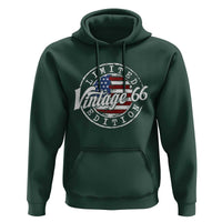 Funny 60th Birthday Hoodie Vintage 1966 Stamp 60 Years Old American Flag