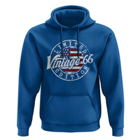 Funny 60th Birthday Hoodie Vintage 1966 Stamp 60 Years Old American Flag