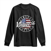 Funny 60th Birthday Long Sleeve Shirt Vintage 1966 Stamp 60 Years Old American Flag