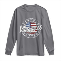 Funny 60th Birthday Long Sleeve Shirt Vintage 1966 Stamp 60 Years Old American Flag