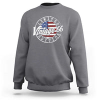 Funny 60th Birthday Sweatshirt Vintage 1966 Stamp 60 Years Old American Flag