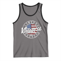 Funny 60th Birthday Tank Top Vintage 1966 Stamp 60 Years Old American Flag
