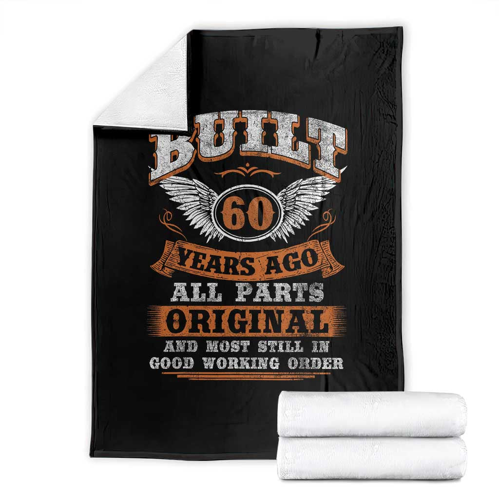 Funny 60th Birthday Throw Blanket Built 60 Years Ago All Parts Original And Most Still In Good Working Order