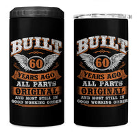 Funny 60th Birthday 4 in 1 Can Cooler Tumbler Built 60 Years Ago All Parts Original And Most Still In Good Working Order