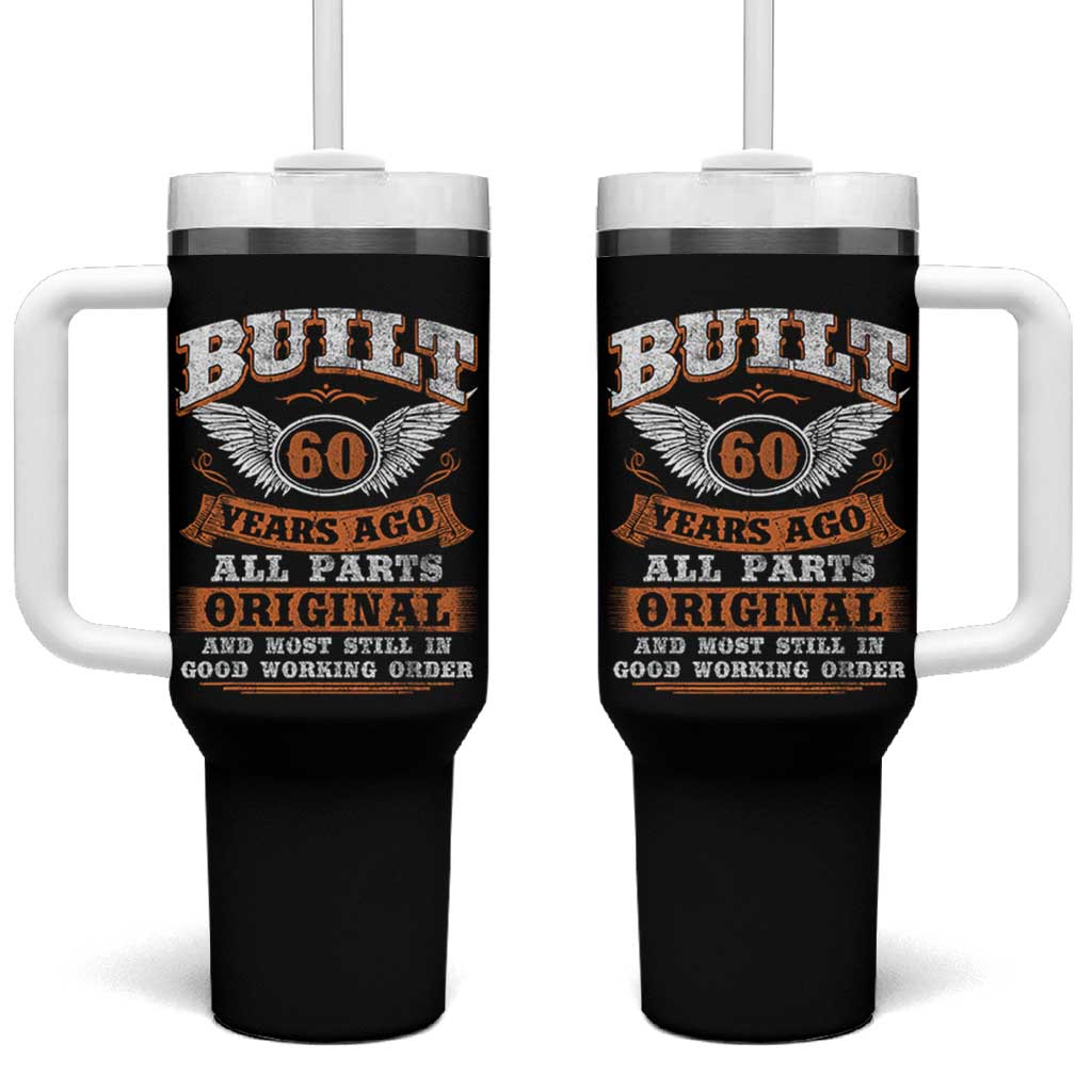 Funny 60th Birthday Tumbler With Handle Built 60 Years Ago All Parts Original And Most Still In Good Working Order