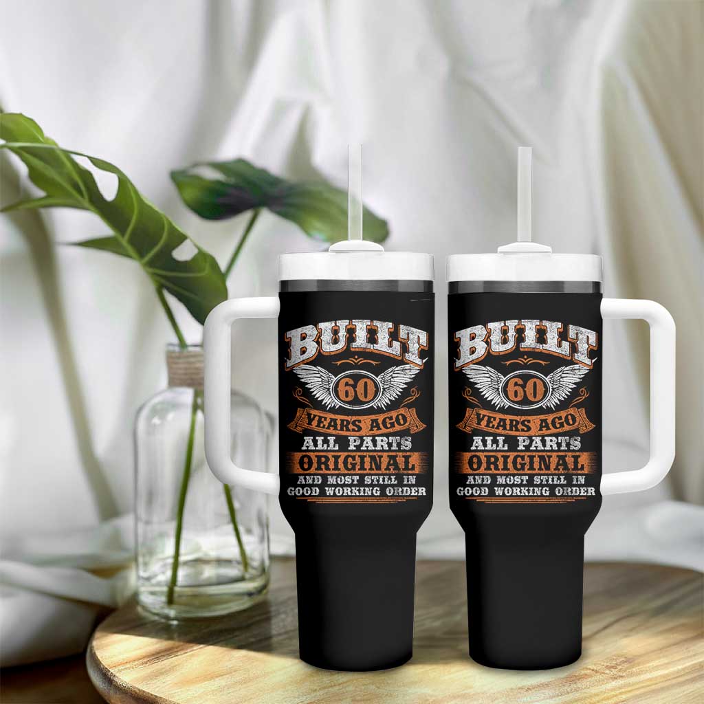 Funny 60th Birthday Tumbler With Handle Built 60 Years Ago All Parts Original And Most Still In Good Working Order
