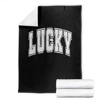 Vintage Lucky Shamrock Clover St Patricks Day Throw Blanket