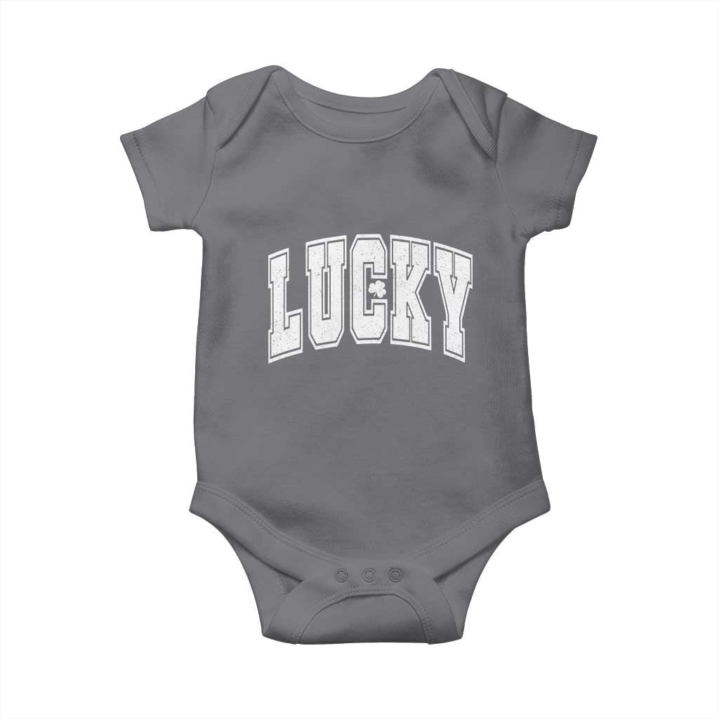 Vintage Lucky Shamrock Clover St Patricks Day Baby Onesie