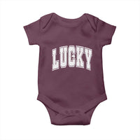 Vintage Lucky Shamrock Clover St Patricks Day Baby Onesie