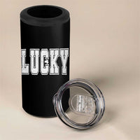 Vintage Lucky Shamrock Clover St Patricks Day 4 in 1 Can Cooler Tumbler