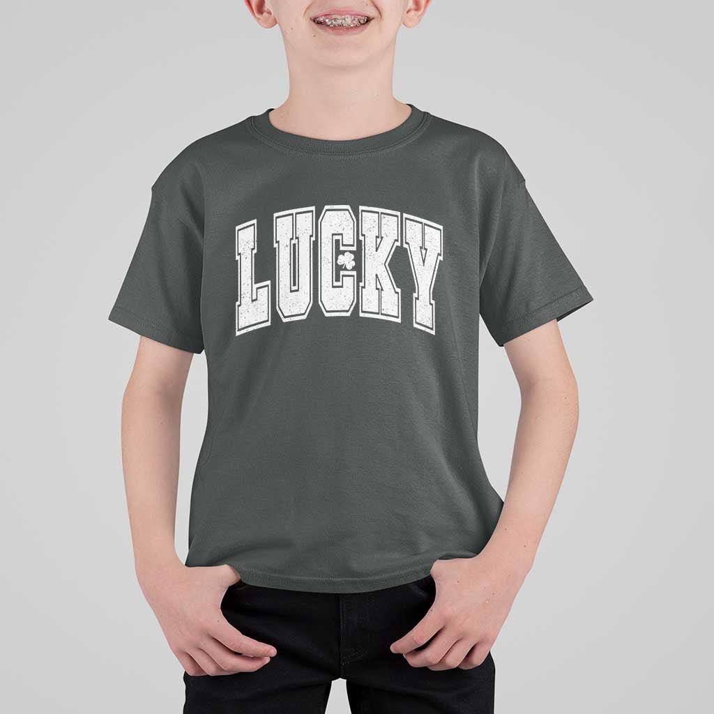 Vintage Lucky Shamrock Clover St Patricks Day T Shirt For Kid