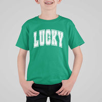 Vintage Lucky Shamrock Clover St Patricks Day T Shirt For Kid