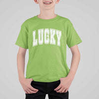 Vintage Lucky Shamrock Clover St Patricks Day T Shirt For Kid