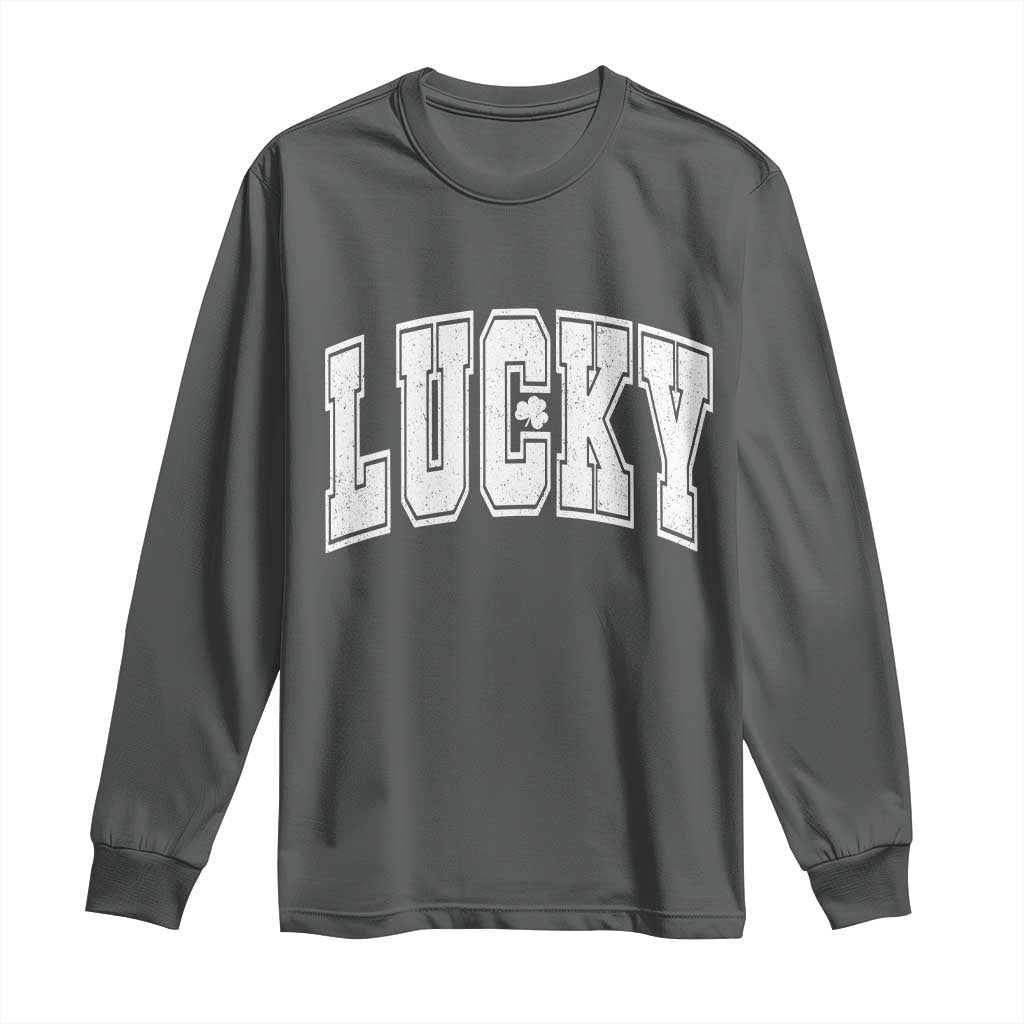 Vintage Lucky Shamrock Clover St Patricks Day Long Sleeve Shirt