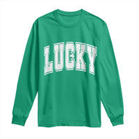 Vintage Lucky Shamrock Clover St Patricks Day Long Sleeve Shirt