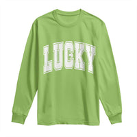 Vintage Lucky Shamrock Clover St Patricks Day Long Sleeve Shirt
