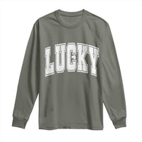 Vintage Lucky Shamrock Clover St Patricks Day Long Sleeve Shirt