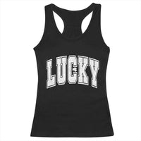 Vintage Lucky Shamrock Clover St Patricks Day Racerback Tank Top