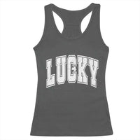 Vintage Lucky Shamrock Clover St Patricks Day Racerback Tank Top