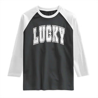 Vintage Lucky Shamrock Clover St Patricks Day Raglan Shirt