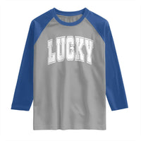 Vintage Lucky Shamrock Clover St Patricks Day Raglan Shirt