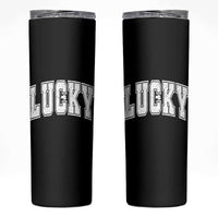 Vintage Lucky Shamrock Clover St Patricks Day Skinny Tumbler