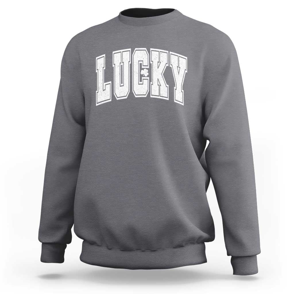 Vintage Lucky Shamrock Clover St Patricks Day Sweatshirt