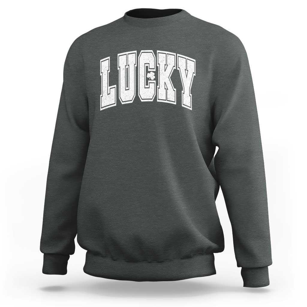 Vintage Lucky Shamrock Clover St Patricks Day Sweatshirt