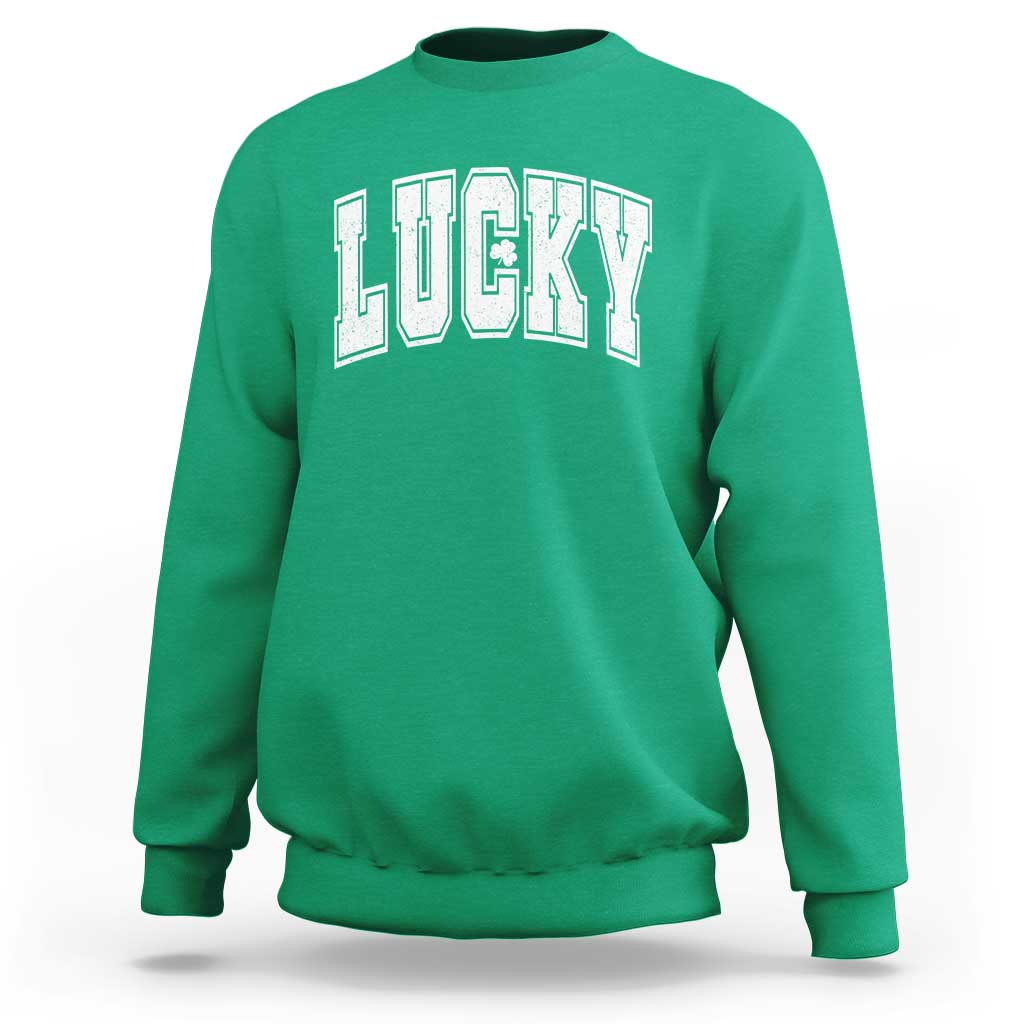 Vintage Lucky Shamrock Clover St Patricks Day Sweatshirt