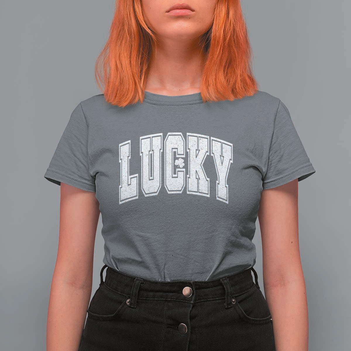 Vintage Lucky Shamrock Clover St Patricks Day T Shirt For Women