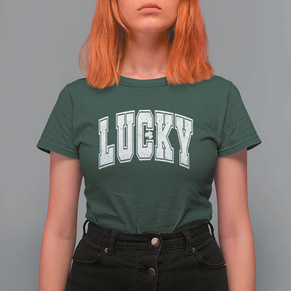 Vintage Lucky Shamrock Clover St Patricks Day T Shirt For Women