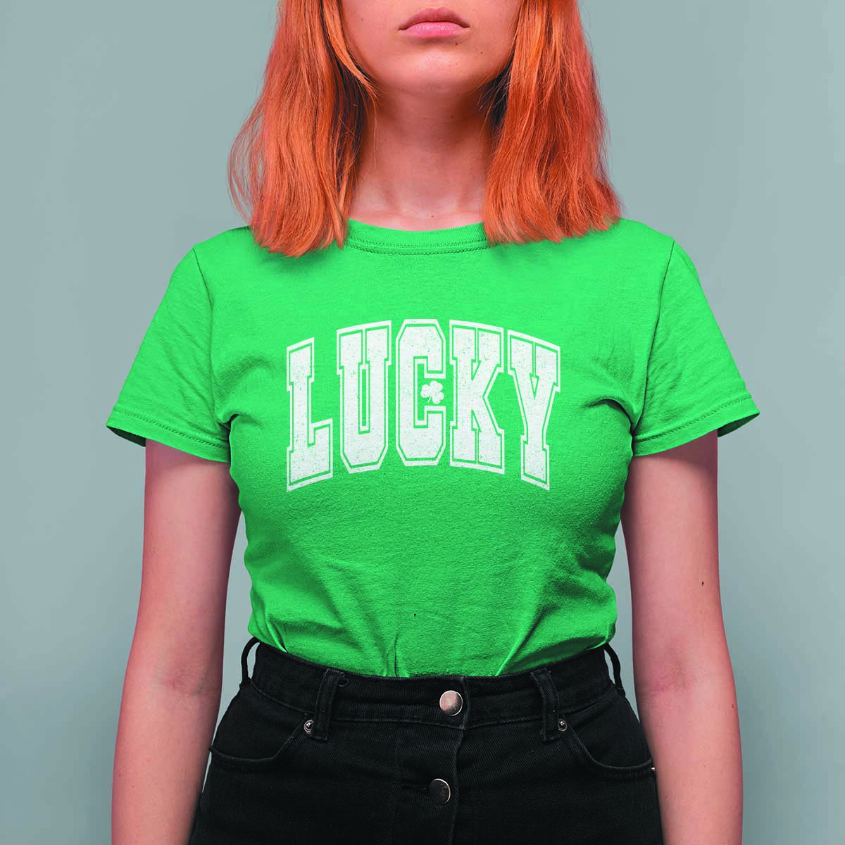 Vintage Lucky Shamrock Clover St Patricks Day T Shirt For Women