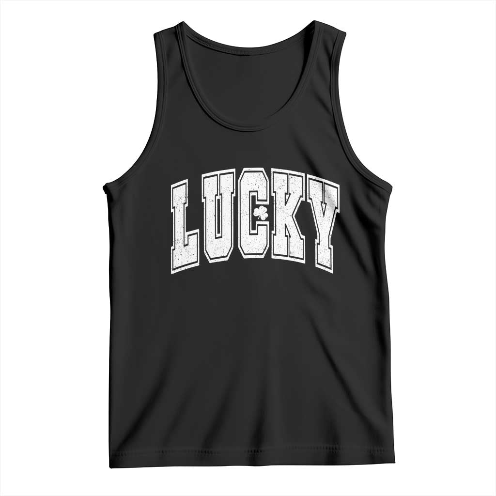 Vintage Lucky Shamrock Clover St Patricks Day Tank Top